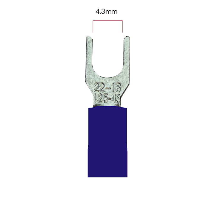 4.3mm Fork Wiring Terminal - Blue (WT.69)